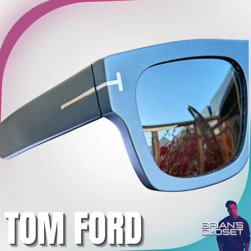 TOM FORD Fausto Thick Acetate Sunglasses - Black